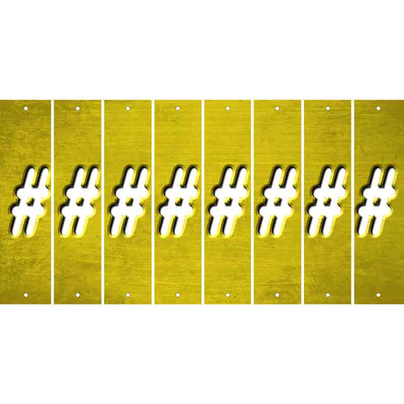 Yellow Oil Rubbed Cut Fun Strips (Set of 8) @