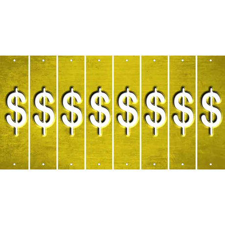 Yellow Oil Rubbed Cut Fun Strips (Set of 8) #