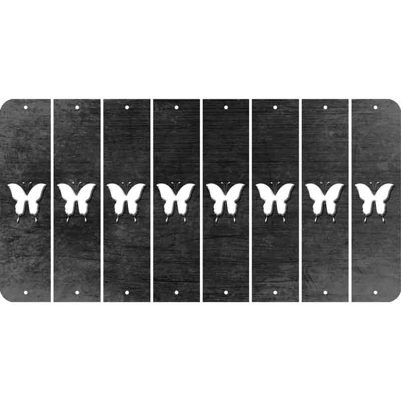 Black Oil Rubbed Cut Fun Strips (Set of 8) BUTTERFLY
