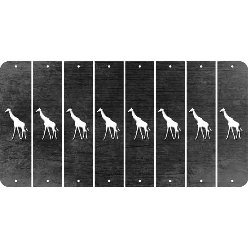 Black Oil Rubbed Cut Fun Strips (Set of 8) GIRAFFE