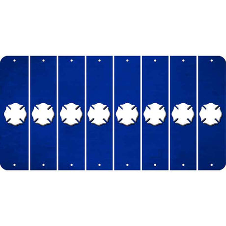 Blue Oil Rubbed Cut Fun Strips (Set of 8) MALTESE CROSS