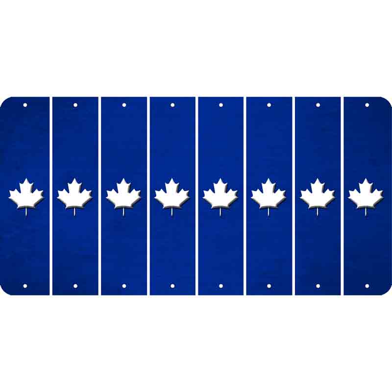 Blue Oil Rubbed Cut Fun Strips (Set of 8) MAPLE LEAF