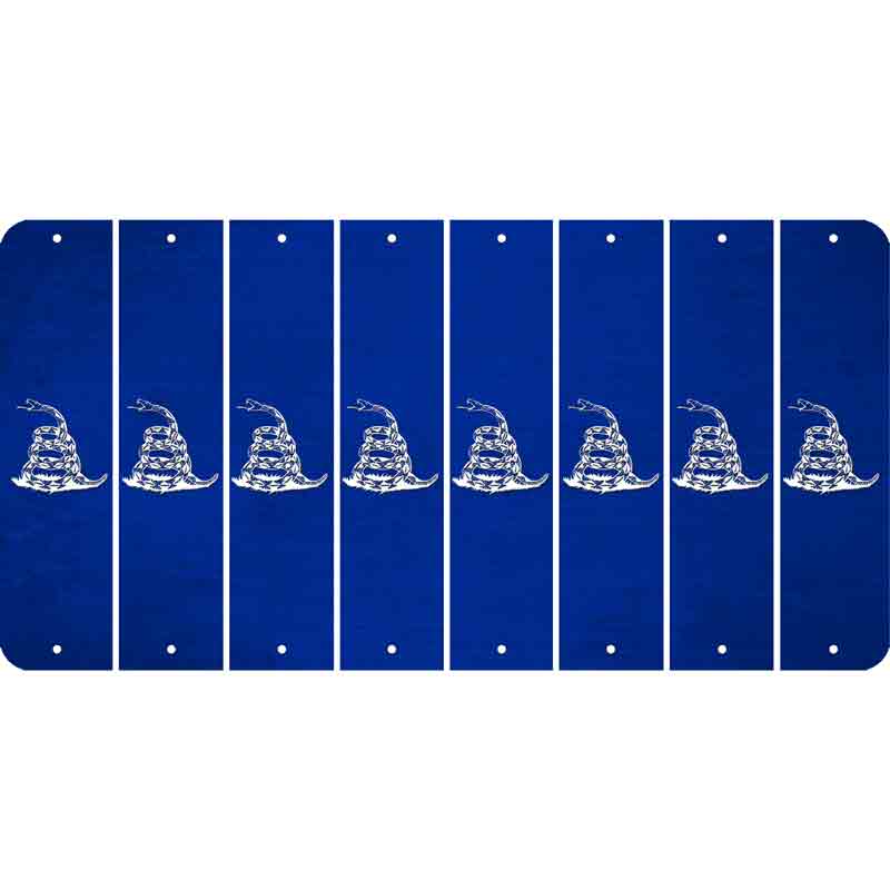 Blue Oil Rubbed Cut Fun Strips (Set of 8) GADSDEN SNAKE