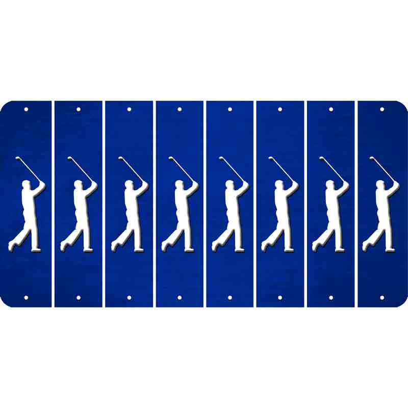 Blue Oil Rubbed Cut Fun Strips (Set of 8) FEMALE GOLFER