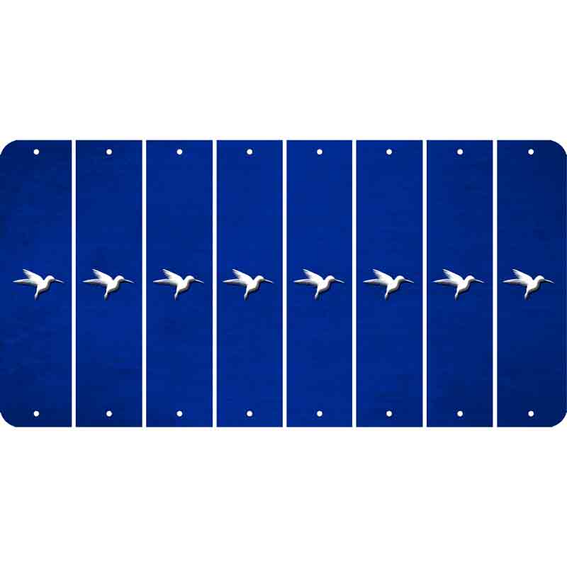 Blue Oil Rubbed Cut Fun Strips (Set of 8) HUMMINGBIRD