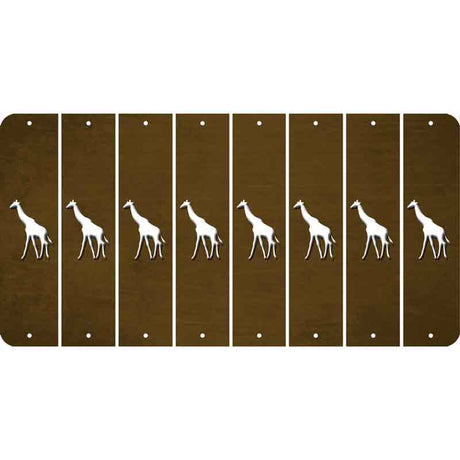 Brown Oil Rubbed Cut Fun Strips (Set of 8) GIRAFFE