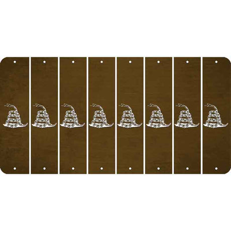 Brown Oil Rubbed Cut Fun Strips (Set of 8) GADSDEN SNAKE