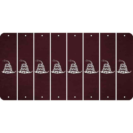 Burgundy Oil Rubbed Cut Fun Strips (Set of 8) GADSDEN SNAKE