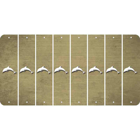 Gold Oil Rubbed Cut Fun Strips (Set of 8) DOLPHIN