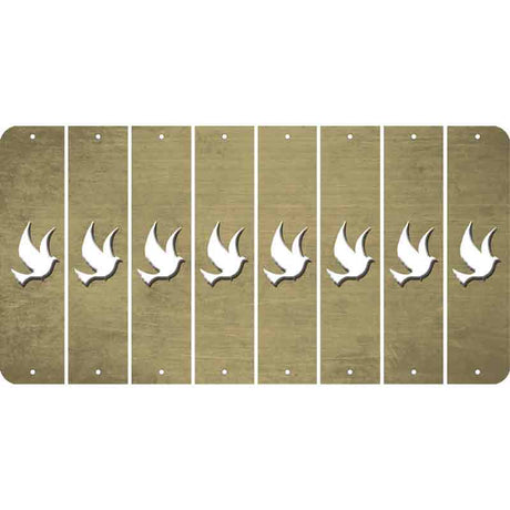 Gold Oil Rubbed Cut Fun Strips (Set of 8) DOVE