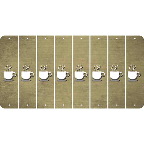 Gold Oil Rubbed Cut Fun Strips (Set of 8) COFFEE MUG