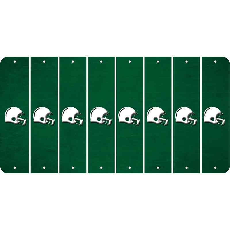 Green Oil Rubbed Cut Fun Strips (Set of 8) FOOTBALL HELMET
