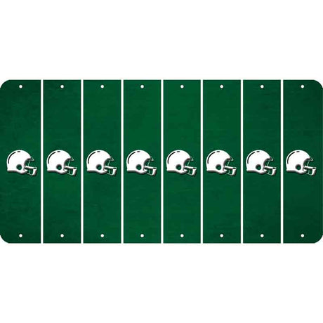 Green Oil Rubbed Cut Fun Strips (Set of 8) FOOTBALL HELMET