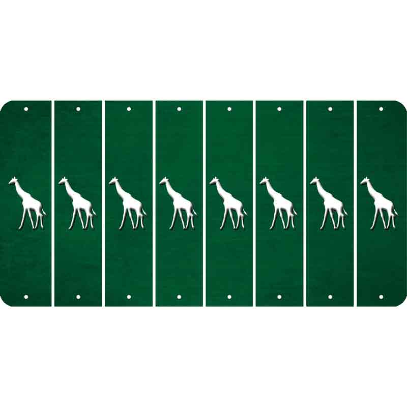 Green Oil Rubbed Cut Fun Strips (Set of 8) GIRAFFE