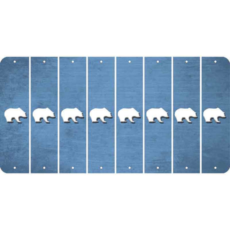 Light Blue Oil Rubbed Cut Fun Strips (Set of 8) BEER MUG