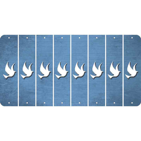 Light Blue Oil Rubbed Cut Fun Strips (Set of 8) DOVE