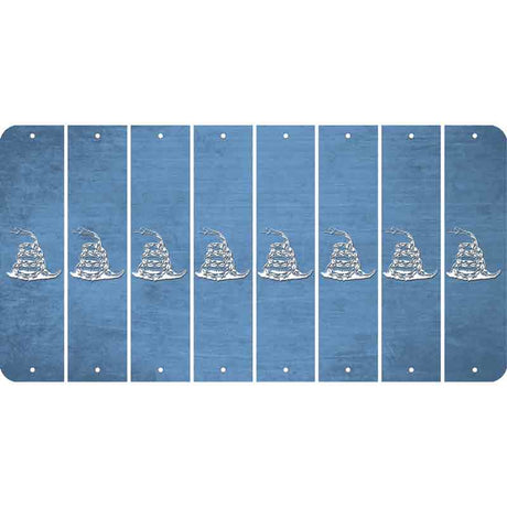Light Blue Oil Rubbed Cut Fun Strips (Set of 8) GADSDEN SNAKE