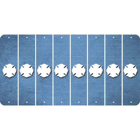 Light Blue Oil Rubbed Cut Fun Strips (Set of 8) MALTESE CROSS