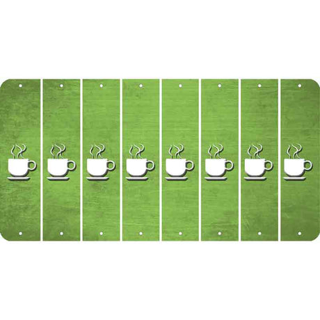 Lime Green Oil Rubbed Cut Fun Strips (Set of 8) COFFEE MUG