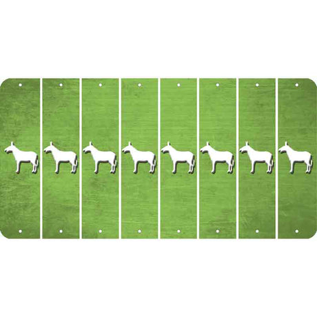 Lime Green Oil Rubbed Cut Fun Strips (Set of 8) DONKEY