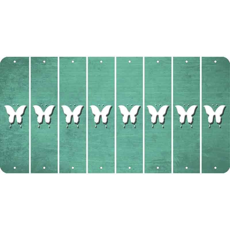 Mint Oil Rubbed Cut Fun Strips (Set of 8) BUTTERFLY