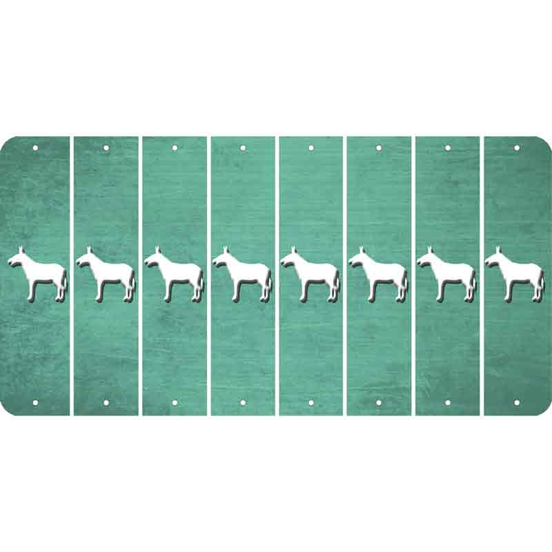 Mint Oil Rubbed Cut Fun Strips (Set of 8) DONKEY