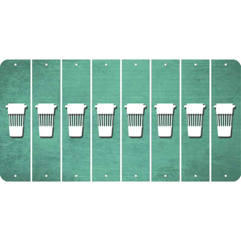 Mint Oil Rubbed Cut Fun Strips (Set of 8) LATTE