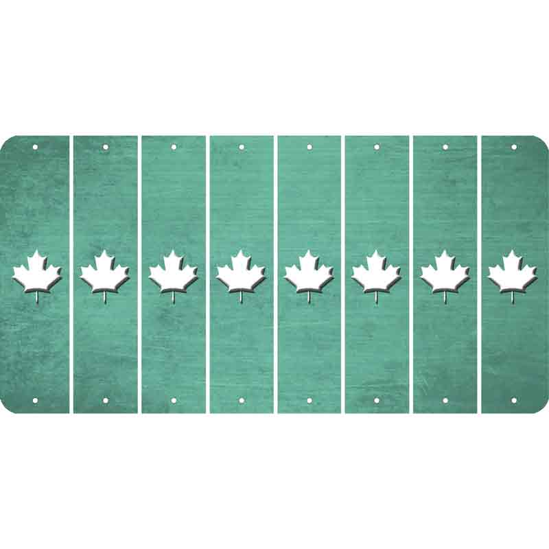 Mint Oil Rubbed Cut Fun Strips (Set of 8) MAPLE LEAF