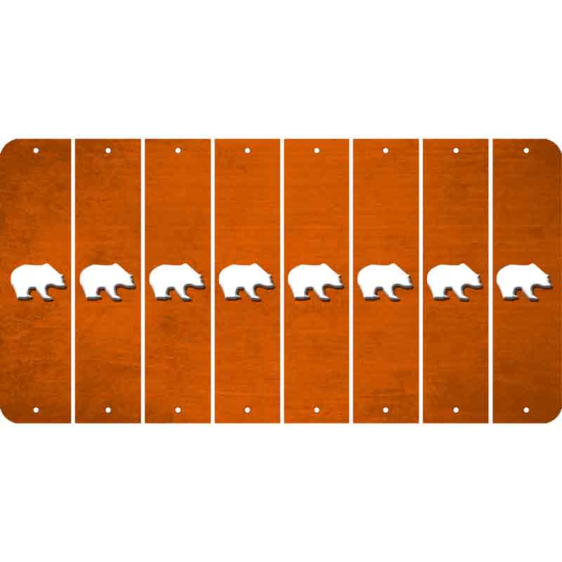 Orange Oil Rubbed Cut Fun Strips (Set of 8) BEER MUG