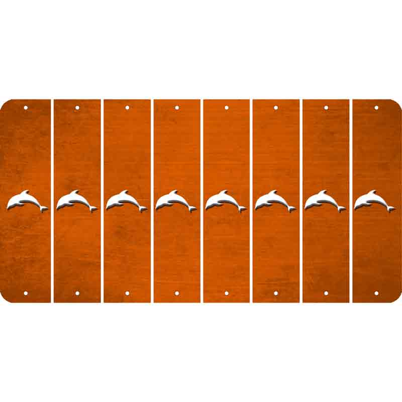Orange Oil Rubbed Cut Fun Strips (Set of 8) DOLPHIN
