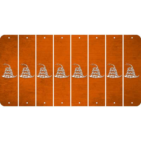 Orange Oil Rubbed Cut Fun Strips (Set of 8) GADSDEN SNAKE