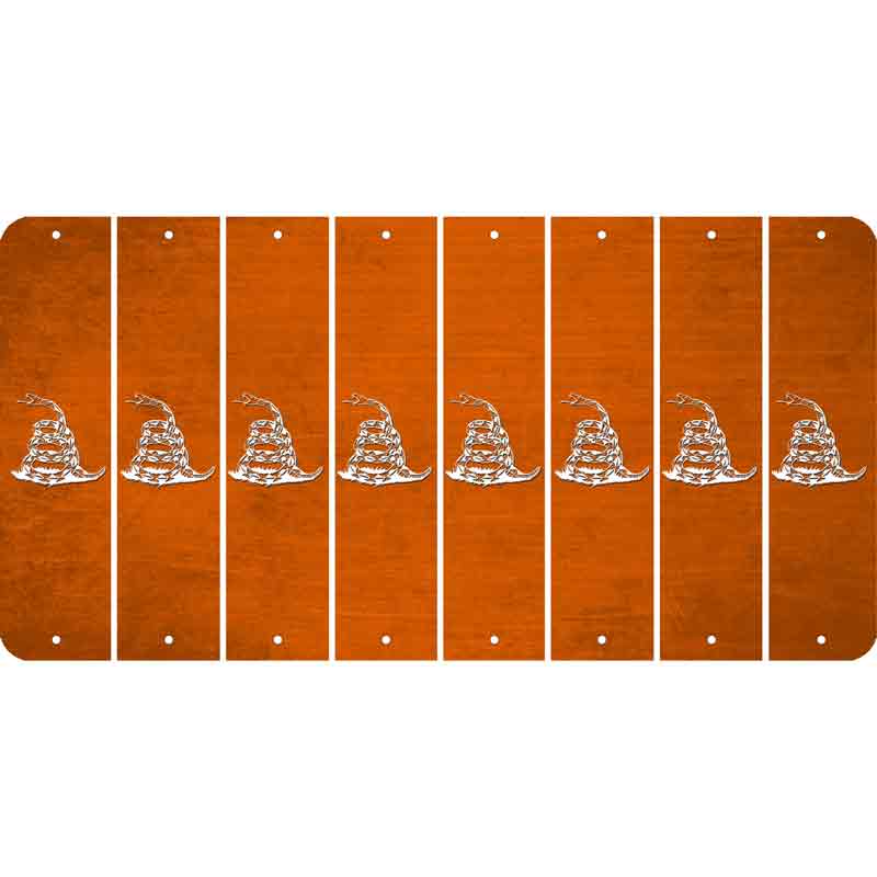 Orange Oil Rubbed Cut Fun Strips (Set of 8) GADSDEN SNAKE