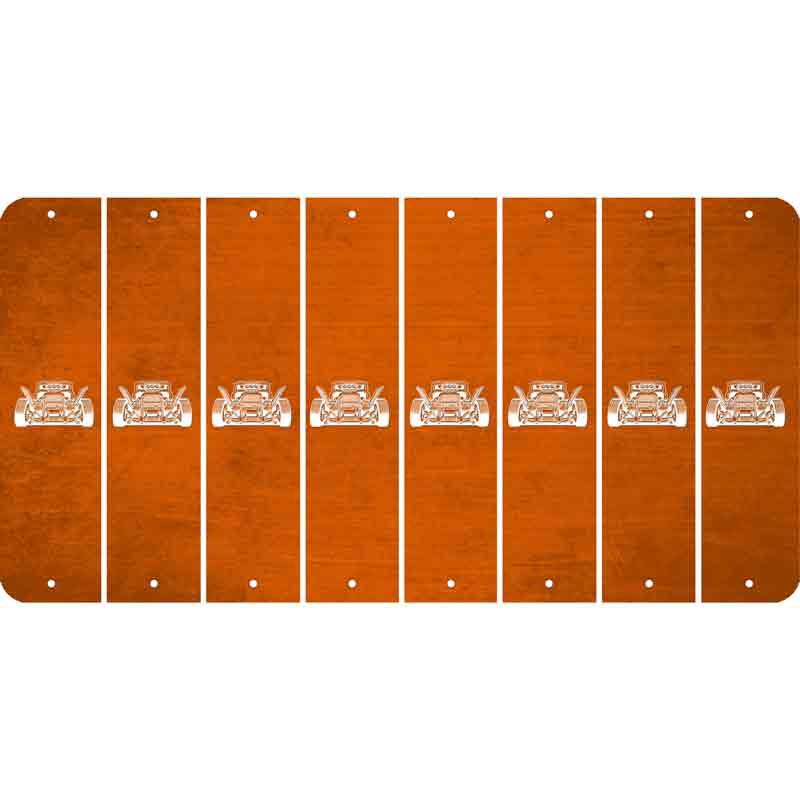 Orange Oil Rubbed Cut Fun Strips (Set of 8) HOT ROD
