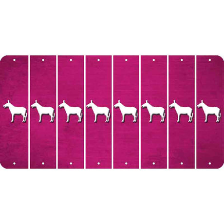 Pink Oil Rubbed Cut Fun Strips (Set of 8) DONKEY