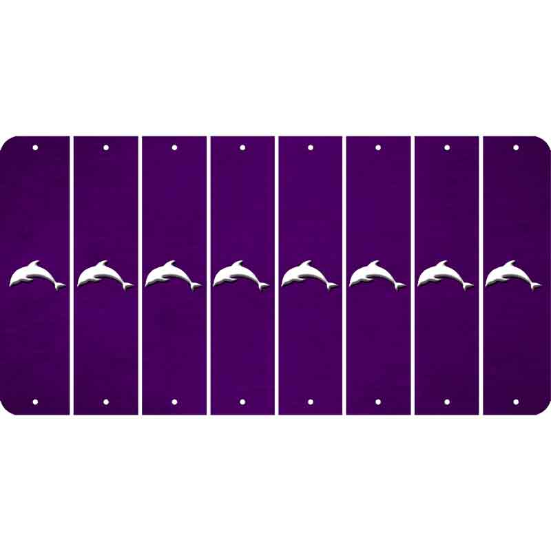 Purple Oil Rubbed Cut Fun Strips (Set of 8) DOLPHIN
