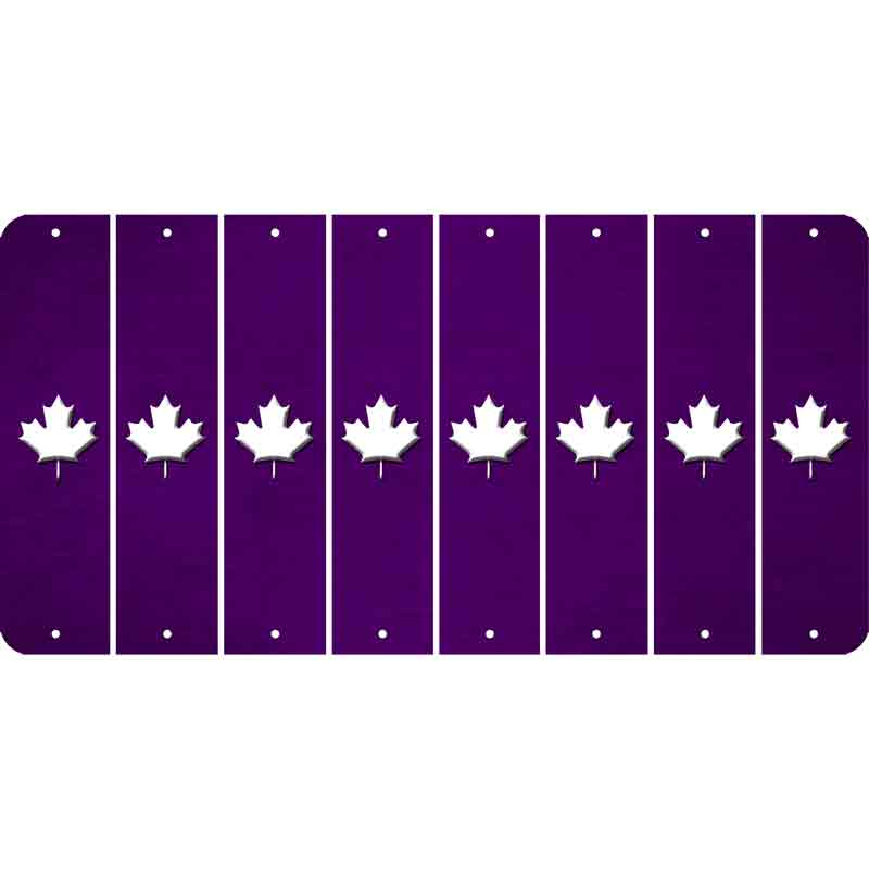 Purple Oil Rubbed Cut Fun Strips (Set of 8) MAPLE LEAF