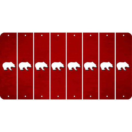 Red Oil Rubbed Cut Fun Strips (Set of 8) BEER MUG