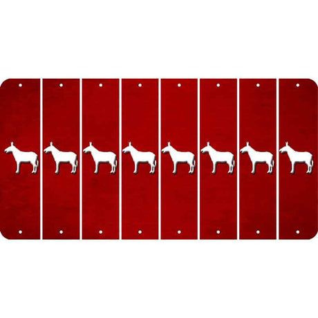 Red Oil Rubbed Cut Fun Strips (Set of 8) DONKEY