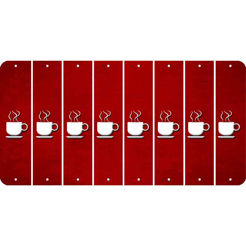 Red Oil Rubbed Cut Fun Strips (Set of 8) COFFEE MUG