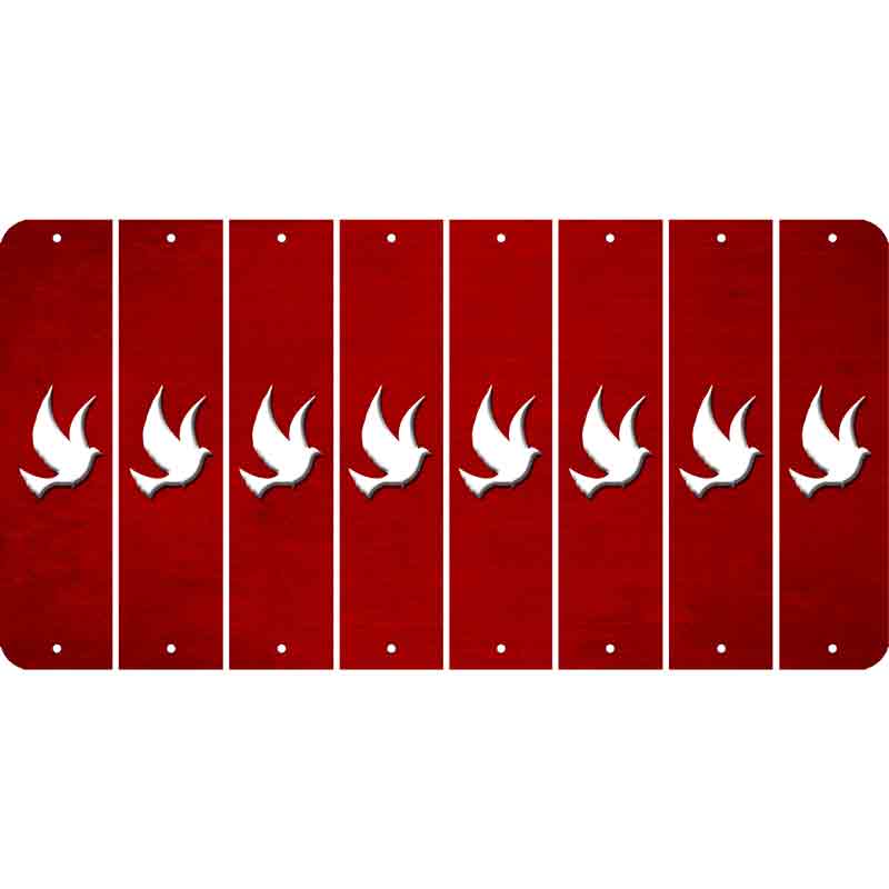 Red Oil Rubbed Cut Fun Strips (Set of 8) DOVE