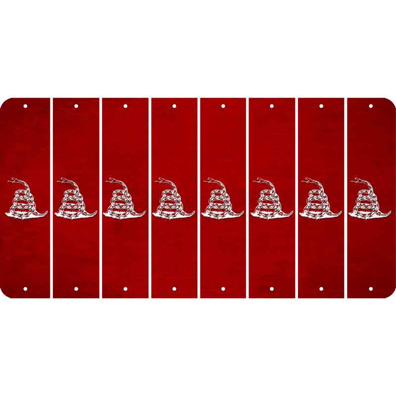 Red Oil Rubbed Cut Fun Strips (Set of 8) GADSDEN SNAKE