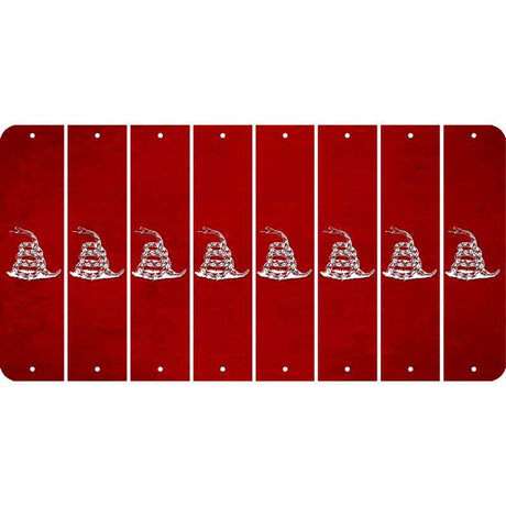 Red Oil Rubbed Cut Fun Strips (Set of 8) GADSDEN SNAKE