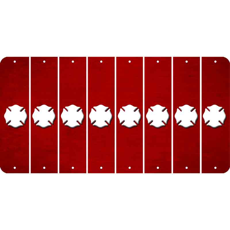 Red Oil Rubbed Cut Fun Strips (Set of 8) MALTESE CROSS