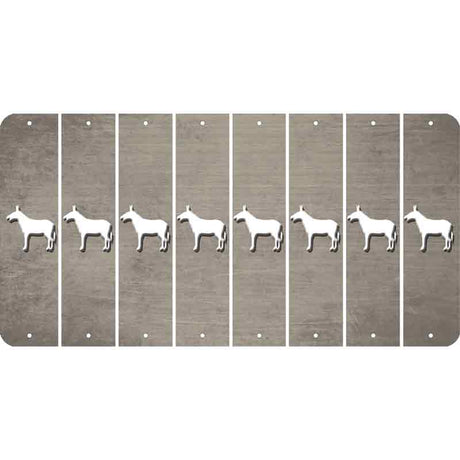 Tan Oil Rubbed Cut Fun Strips (Set of 8) DONKEY