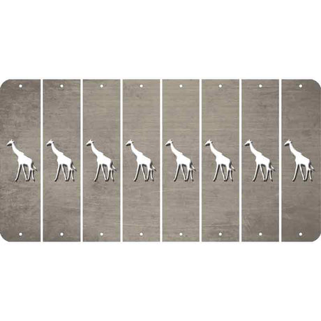 Tan Oil Rubbed Cut Fun Strips (Set of 8) GIRAFFE