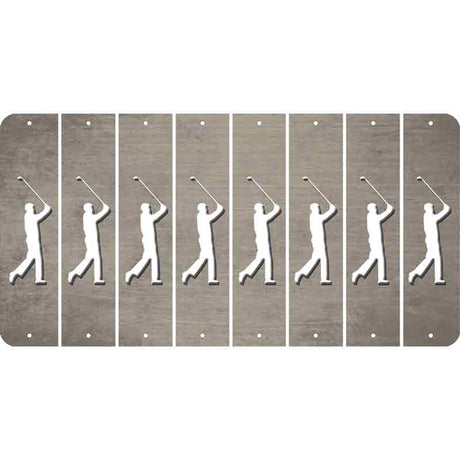 Tan Oil Rubbed Cut Fun Strips (Set of 8) FEMALE GOLFER