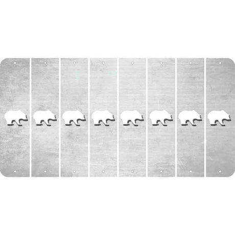 White Oil Rubbed Cut Fun Strips (Set of 8) BEER MUG