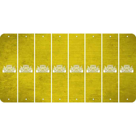 Yellow Oil Rubbed Cut Fun Strips (Set of 8) HOT ROD