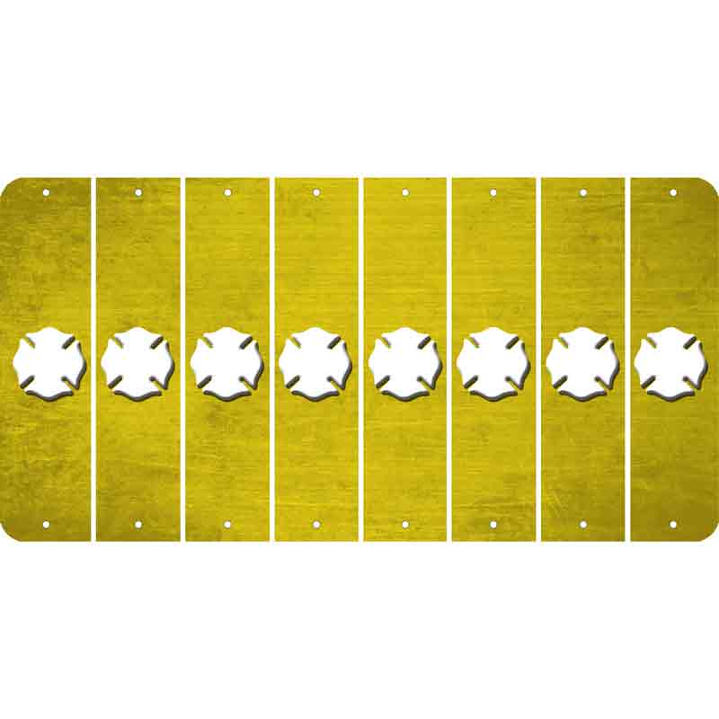 Yellow Oil Rubbed Cut Fun Strips (Set of 8) MALTESE CROSS