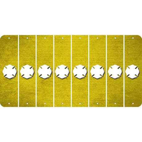 Yellow Oil Rubbed Cut Fun Strips (Set of 8) MALTESE CROSS